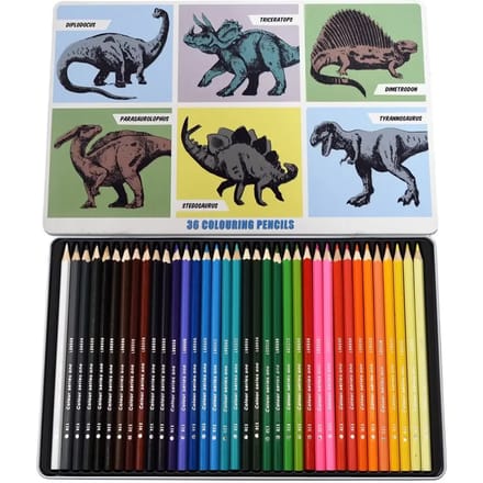 Doos met 36 kleurpotloden Rex London Prehistoric Land