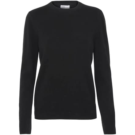 Damestrui met Ronde Hals in Wol Colorful Standard Light Merino Deep Black