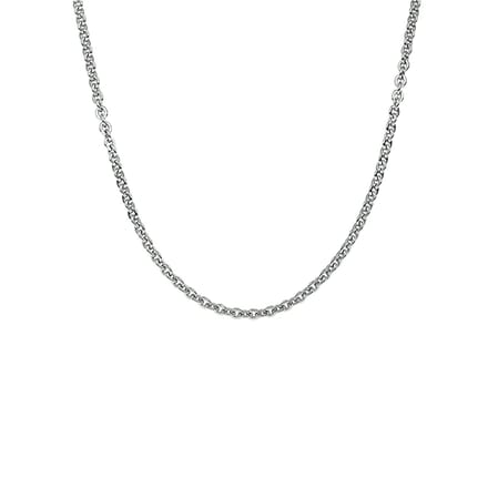 Zilver Gerhodineerde Collier anker plat 1 1330060 50 cm