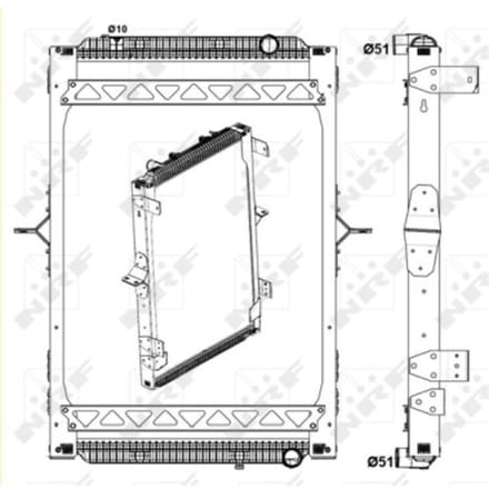 Radiator, motorkoeling NRF 58404