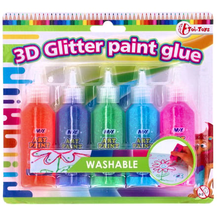 Toi-toys Glitterlijmtubes 5 Stuks