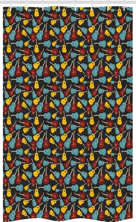 ABAKUHAUS Duschvorhang 57048 – 120x180 cm – Stoff, Multicolor, 12 Haken