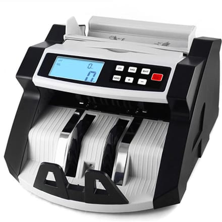 Compteur automatique de billets de banque multi-devises, Machine à compter les billets d'argent, affichage LCD avec UV MG US Plug gray