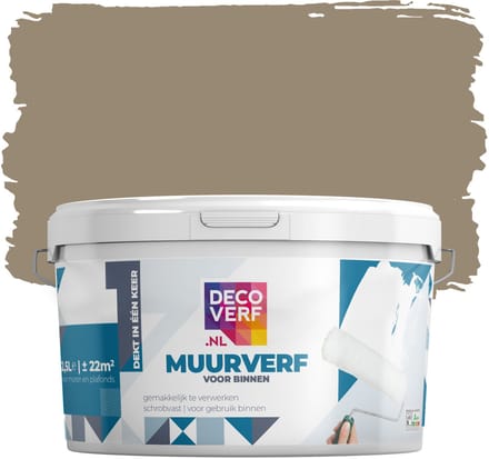 Decoverf muurverf mat latte macchiato, 2.5L