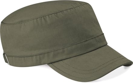 Beechfield army pet - groen - volwassenen - katoen - gespsluiting - army cap
