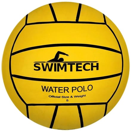 Swimtech Waterpolobal Rubber Geel Maat 5