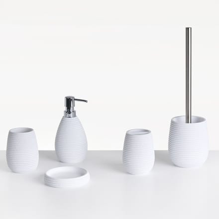 QUILA - Badkameraccessoireset - Wit - Polyresin
