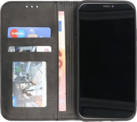 Magnetisch Folio Book Case - Hoesje Geschikt voor Samsung Galaxy S22 Plus Zwar