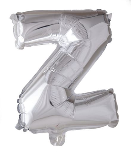 Folie Ballon Letter 40″ Z - Zilver
