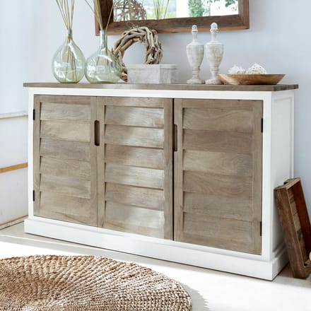 LOBERON Dressoir Frapelle wit/bruin