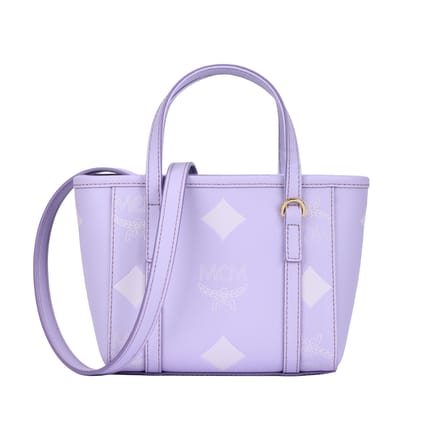 MCM Sac Cabas Série Cotton Candy Toni Resetos Sac Bandoulière Femme Violet MWPFAMT09UN001 Basic Set (Bag+Dust Bag) white