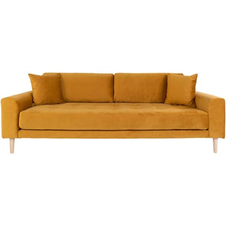 House Collection Velvet 3-zitsbank Milo Mosterdgeel