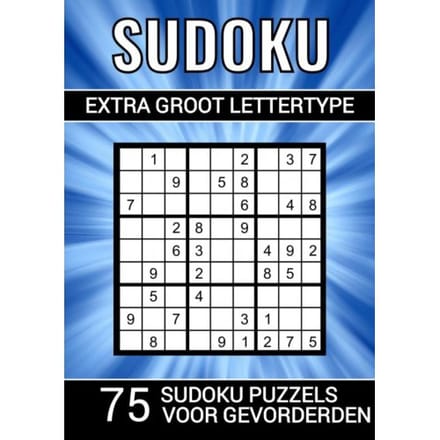 Sudoku Extra Groot Lettertype - 75 Sudoku Puzzels Voor Gevorderden - Puzzelboeken & Meer