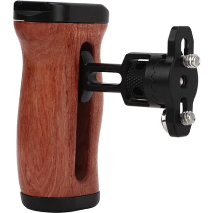 Camera Kooi Zijhandgreep Universeel Palissander Roterende Camera Kooi Handgreep voor Links en Rechts Vlog brown