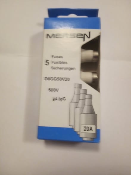 Mersen 00597.020700 Diazed zekering Geschikt voor Zekeringsgrootte 000-4 Afmeting zekering: DII 20 A 500 V