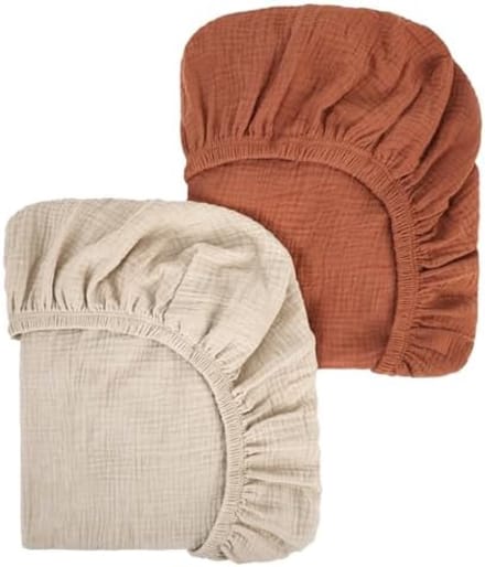 Zachte Mousseline Hoeslakenset voor Babybedjes - 2 Stuks