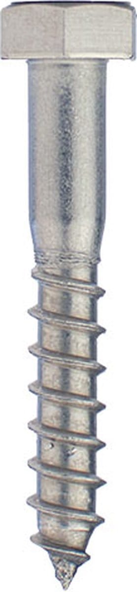 Houtdraadbouten RVS M10 x 50 mm | Doos 100 stuks