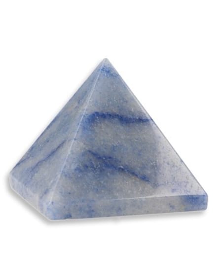 Blauwe kwarts piramide 25 mm edelsteen