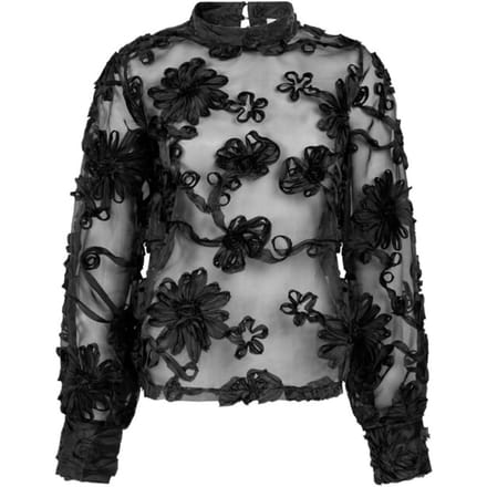 AAIKO Lucia Flower Pes 502 Dames - Jurken - Zwart - Maat L