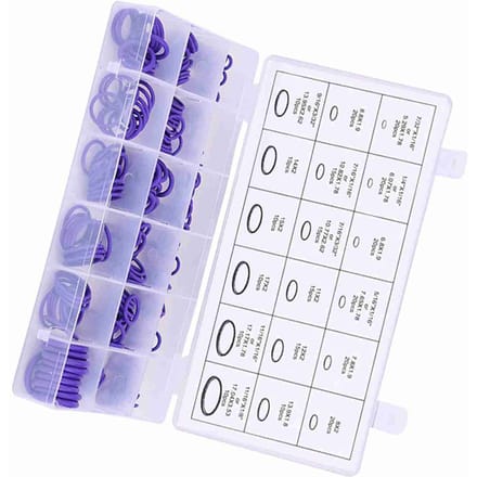 270 pièces Assortiment Joints toriques de compresseur de climatisation de voiture Joints Rondelles Caoutchouc Purple white