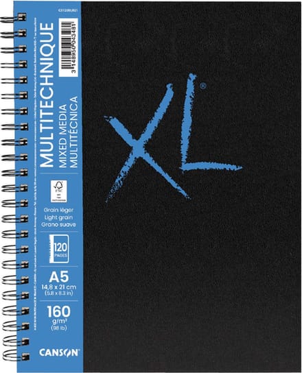 Canson - Schetsboek Mix Media XL A5 60v 160gr spiraal