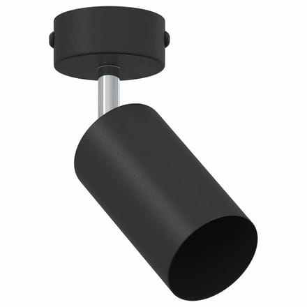 vidaXL Plafondspot met schijnwerpers Zwart 6 x 6 x 16 cm Metaal