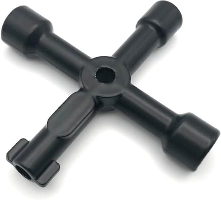 Radiatorkraan Sleutel - Meerdere Functies - Centrale Verwarming - Compact Ontwerp - 85 Gram - Zwart