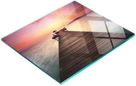 Molo Multifunctionele decoratieve keukenplank van gehard glas, 60x52 cm