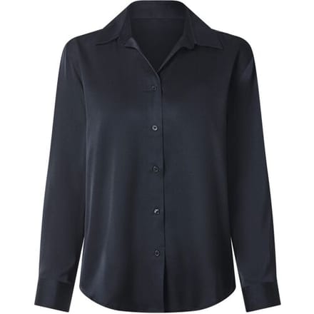 ESMARA Satijnen dames blouse (Marineblauw, S (36/38))