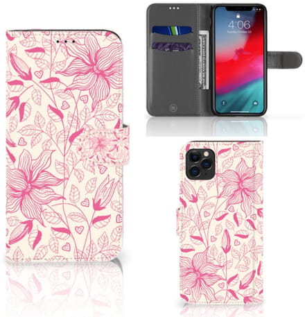 Apple iPhone 11 Pro Max Hoesje Pink Flowers