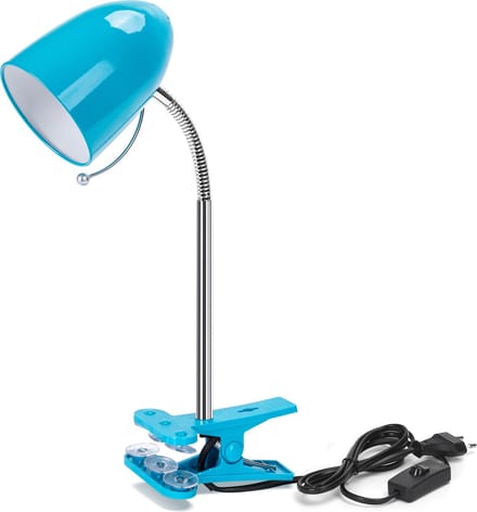 Aigostar LED klemlamp - E27 - H280mm - Verstelbare Leeslamp - Tafellamp - Turqoise- Excl. lampje