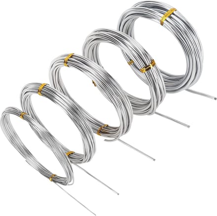 Aluminium Kralen Draad - Set van 5 Maten voor Sieraden en Creatieve Projecten