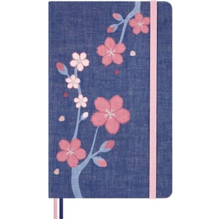 Moleskine notitieboekje sakura large, blanco, blauw