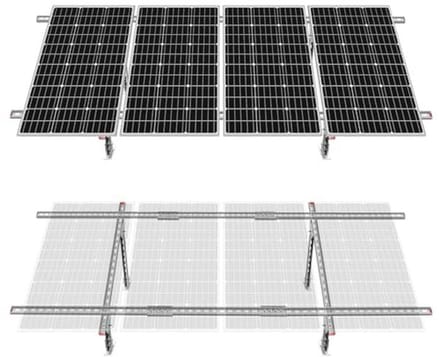 Verstelbare Zonnepaneel Steun voor 100W-600W Panelen - Ideaal voor Tuin, Caravan, Dak en Off-Grid Systemen