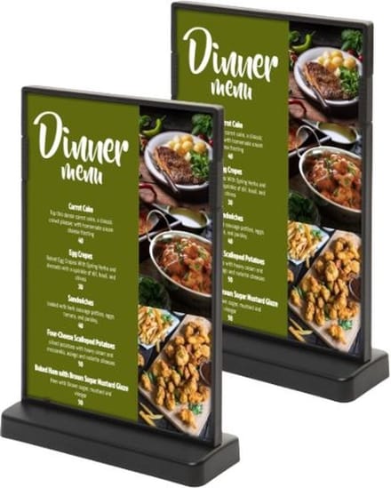 2 pack T Menukaarthouder A5 formaat staand Menuhouder acryl T standaard acryl kaarthouder | menustandaard A5 Folderstandaard Folderhouder