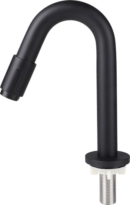 Differnz Fonteinkraan gebogen 19cm mat zwart