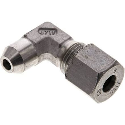 8S & 13mm RVS L-Vorm Snijringkoppeling Lasverbinding 630bar ISO 8434-1