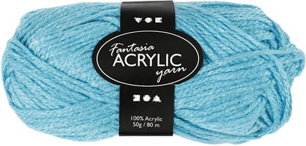 Fantasia acrylgaren, L: 80 M, turquoise, 50 gr/ 1 bol