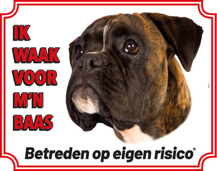 Boxer Brindle Waakbord