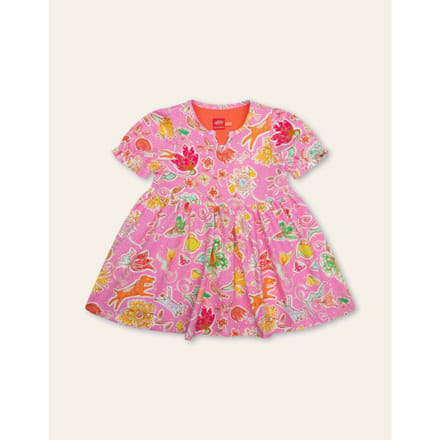 Oilily Dimmy Jurk- maat122/7yr Fuchsia Roze