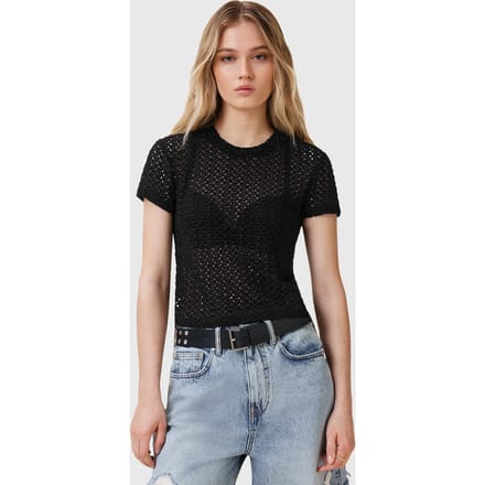 AllSaints Karma Stevie Tee Black Größe: 2 | Hemden Outlet | Damen | Schwarz