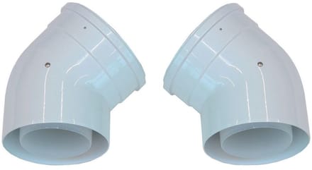 Vaillant Bocht 45 graden 110/160 mm (2 st.) concentrisch PP, 0020106379