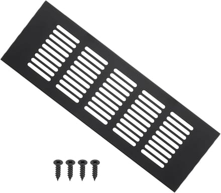 Set van 9 Zwarte Aluminium Ventilatie Roosters voor Kasten en Deuren