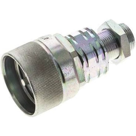 Stalen DN 20 Hydraulische Koppeling Insteeknippel 14 mm S Knelring Schotkoppeling ISO 14541/8434-1 D M42 x 2