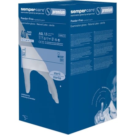 Sempercare premium steriel handschoen per stuk verpakt Extra sterk