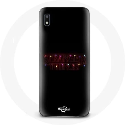 Coque pour Samsung Galaxy A10 Stranger Things Affiche Logo Joyeux noël