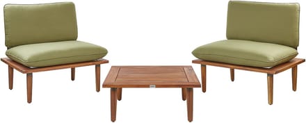 FRASCATI - Loungeset voor 2 - Olijfgroen - Acaciahout
