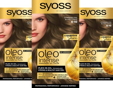 Syoss Oleo Intense - Haarverf - 6-10 - Donkerblond - 115ml x 3