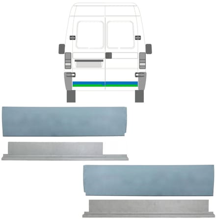 Reparatie plaatwerk achterste deuren voor Peugeot Boxer 1994-2006