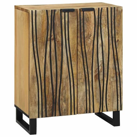 vidaXL - Dressoir - Set - 3 - st - Naturel - 180 - x - 33 - x - 75 - cm - Massief - Mango - Hout